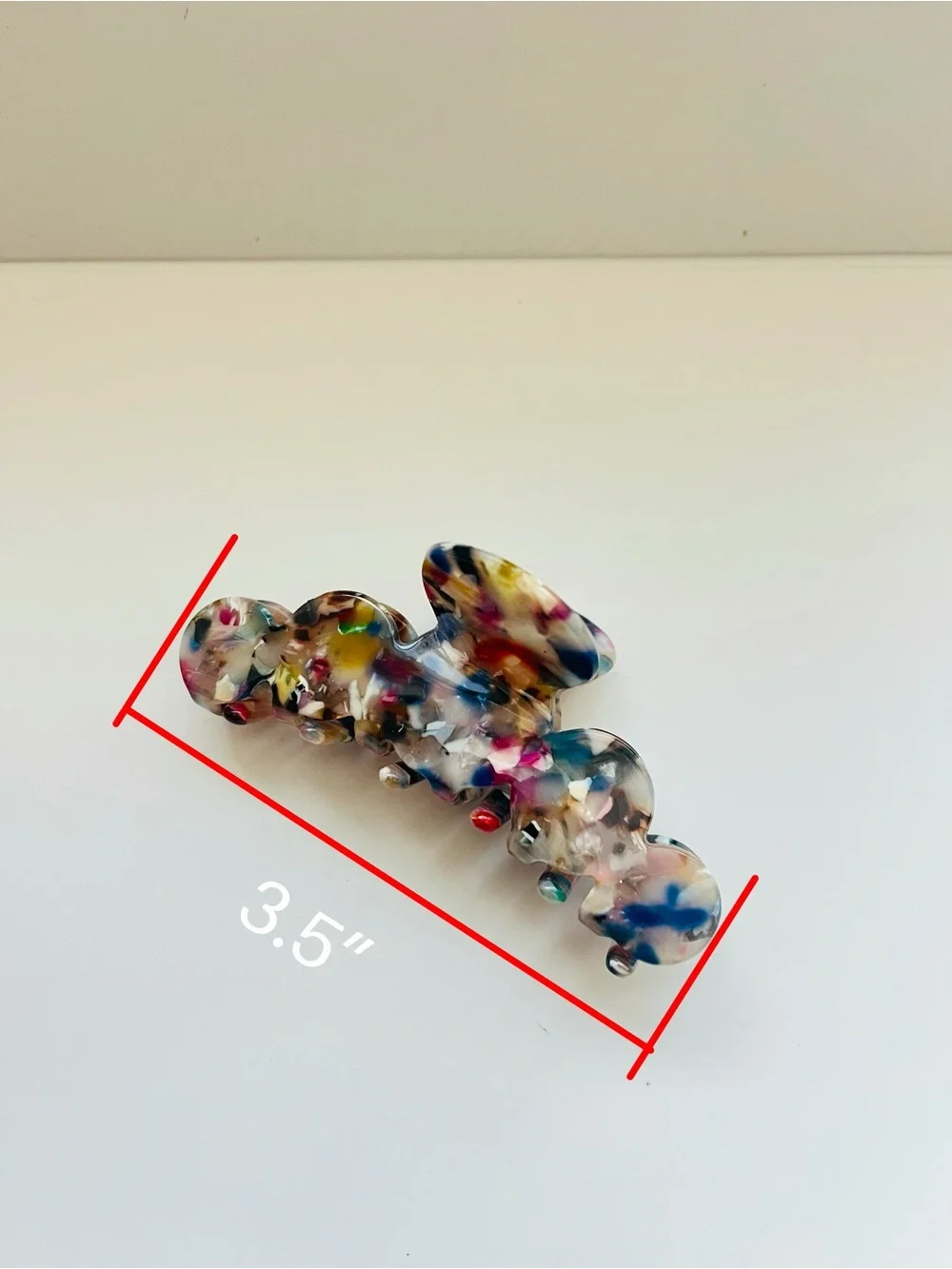 Multicolor Resin Hair Claw Clip - Set of 2